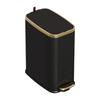 Easy Clean Trash Can Food Grade Stainless Steel Including Quiet Close Lid and Foot Pedal Operations