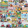 56PCS Cute Cartoon Retro Train Sticker DIY Laptop Luggage Skateboard Graffiti Waterproof Decals Sticker for Kid Toys