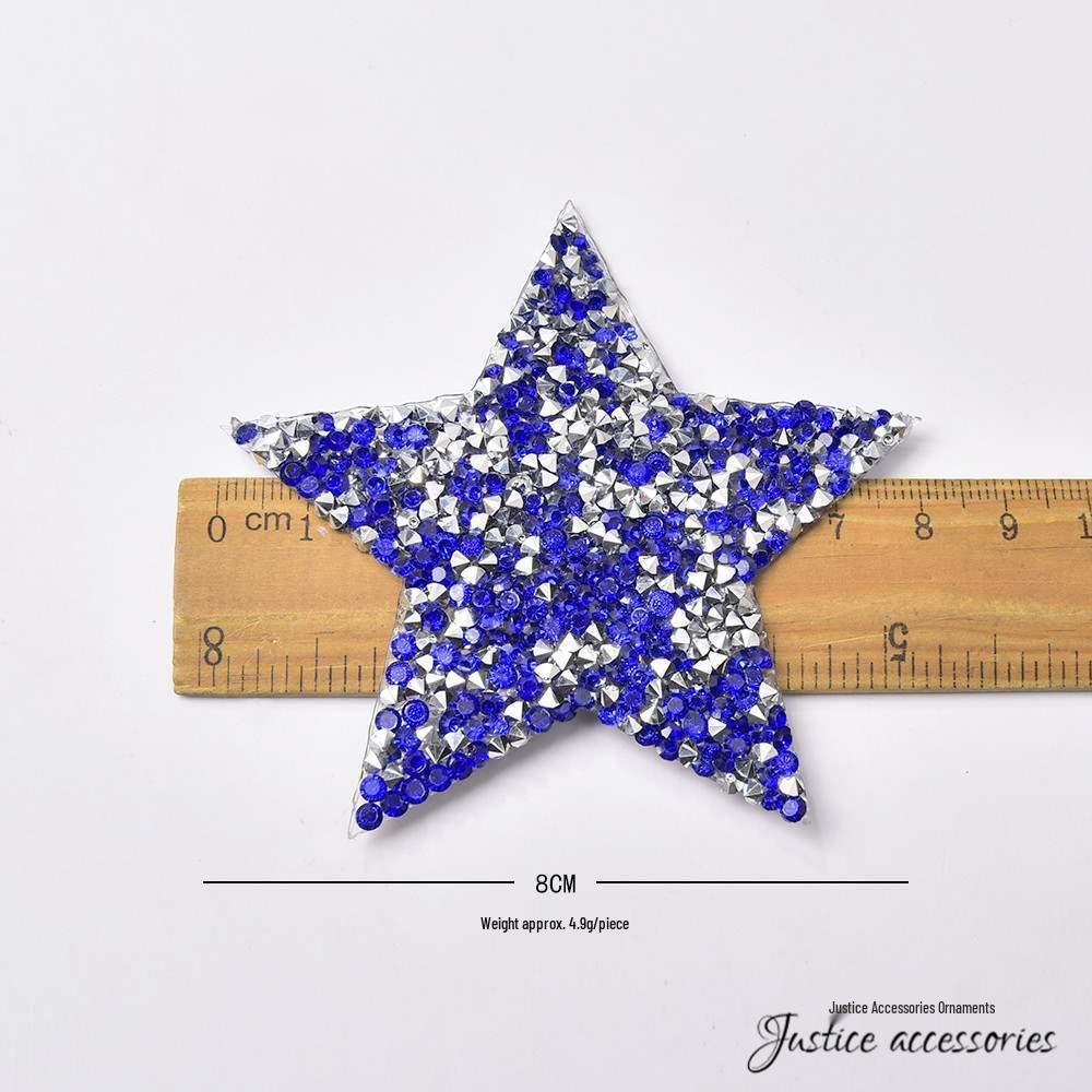 Five-Pointed Star Rhinestone Resin Patch for Shoes and Clothing