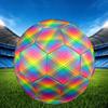 1pc Rainbow Plaid Size 5 Soccer Ball Professional Match Training Football Indoor &Outdoor Sports Ball Lightweight Durable m6551