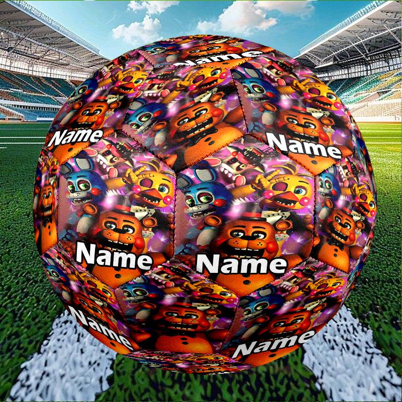 Custom Name Personalized Five Nights At Freddy's Print Size 5 Soccer Ball Training & Match Football, for Team, Kicking, Gift for Football