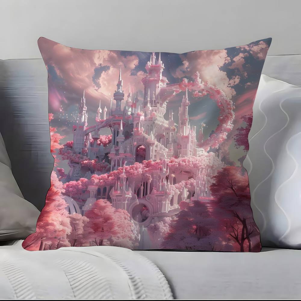 Anime Dreamy Castle Pillow Case null