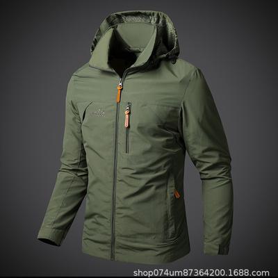 Hot-Selling 8817 Spring And Autumn Thin Jacket With Detachable Hooded New Middle-Aged And Young-Aged Large-Size Breathable Model