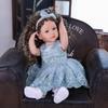 Lifelike 55 Cm Princess Reborn Baby Doll Bathe Silicone Vinyl Newborn Babies Doll Toy Suit Kids Early Educational Christmas Gifts