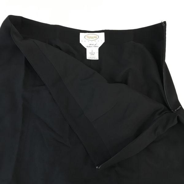 Talbots Two-Piece Suit Women's M Black Made in Japan Skirt Jacket Set(USED)