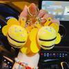 Cute Cartoon Plush Bee Keychain Adorable Keyring Doll Pendant for Bags Clothes Accessories Brooch Decor DIY Craft Supplies