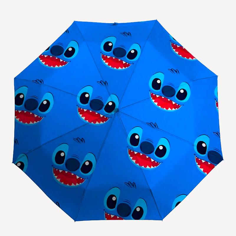 

1pc StitchDesign Automatic Open/close Folding Umbrella - Compact Travel Umbrella, Heavy-Duty 8-Rib Construction y250724