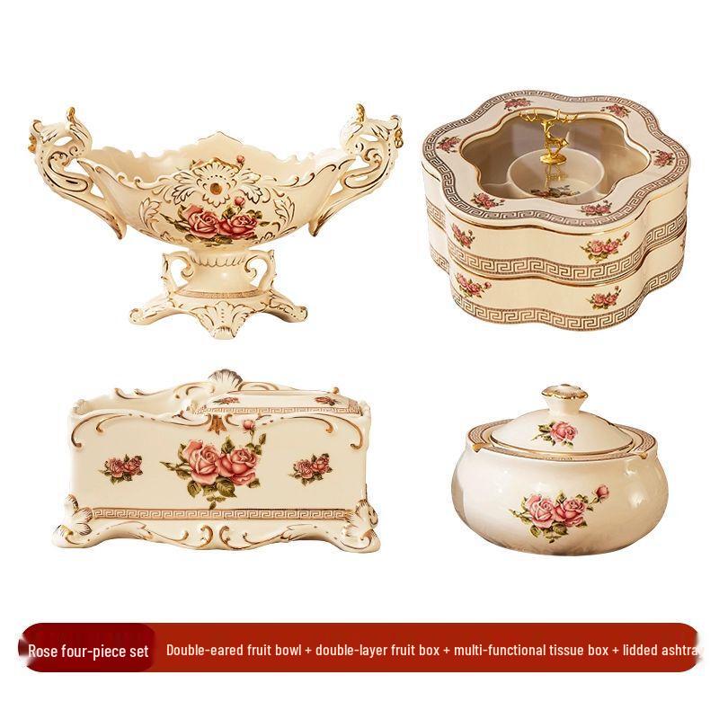 Luxury European Ceramic Fruit Plate Set