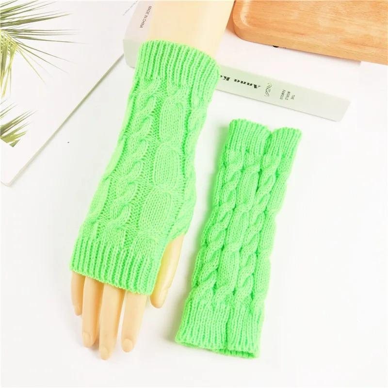 1 Paar Damen Fingerlose Warme Handschuhe Sonnenschutz Überzug Herbst Winter Kälteschutz Strickhandschuhe für Halloween, Alltagskleidung