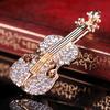 Brooch Pin Violin Rhinestones Jewelry Shiny Guitar Brooch Clothing Accessories