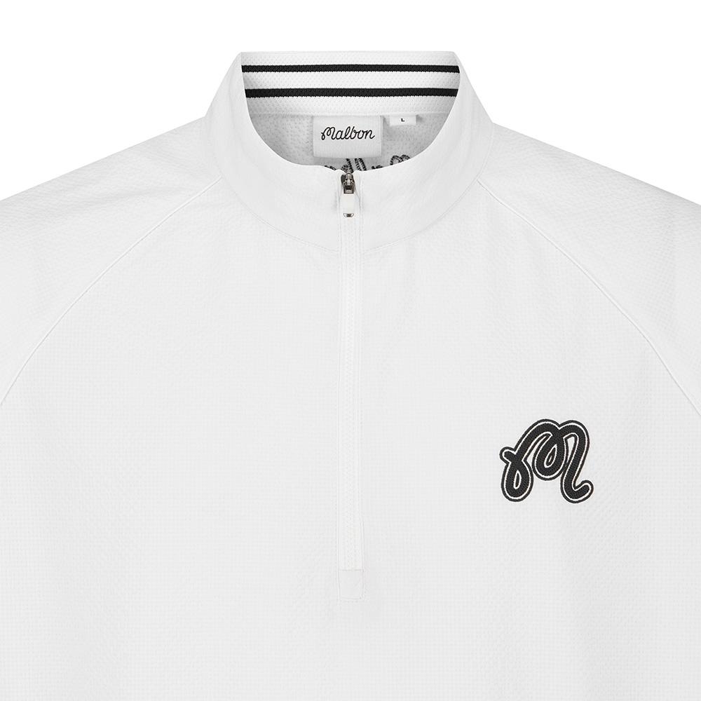 MALBON GOLF Seersucker Anorak Off White (Man)