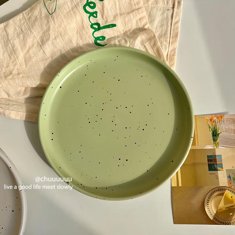 Nordic Retro Ceramic Ink Splash Plate