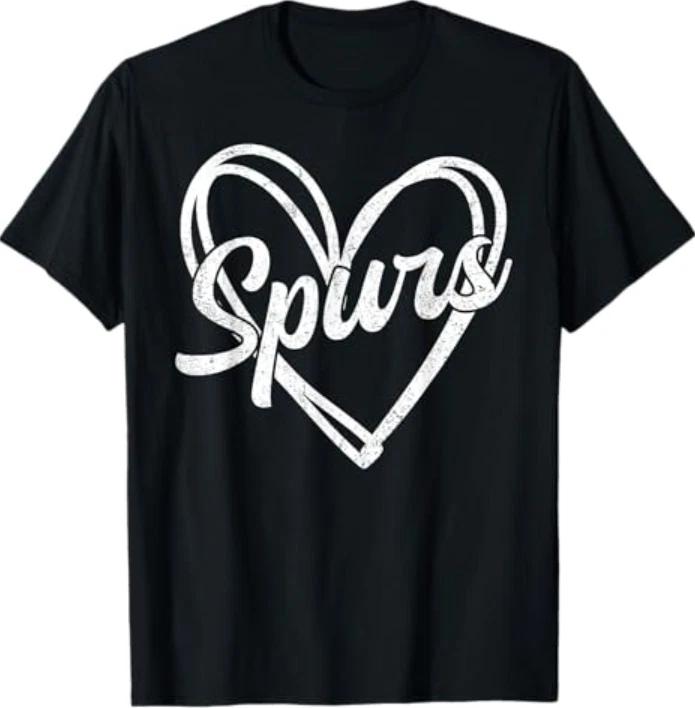Retro Vintage Spurs Heart T-Shirt 2XL
