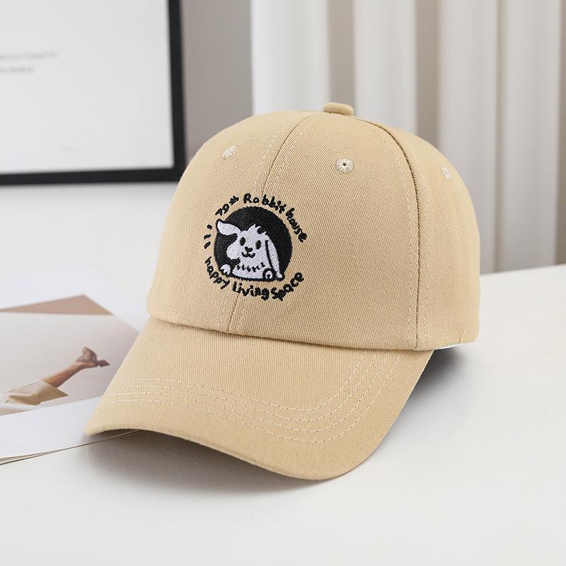 

Бейсболка весна та осінь жіноча нова жорсткий верх модна чоловіча кепка універсальна повсякденна капелюх з вишивкою кролика тінь літо one size fits all хакі