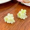 New Korean Romantic Resin Flower Stud Earrings for Women Girl Cute Aesthetic Charm Vintage Fashion Jewelry Accessories Wholesale