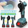 2800W Mini Cordless Angle Grinder Brushless Cutter Polishing Machine 98VF Rotation Head Cutting Portable Polisher Power Tool Home DIY Blue+Black