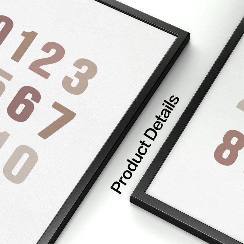 Rainbow Clouds Bear Rabbit Education Number Wall Art Canvas Painting Posters And Prints Wall Pictures For Baby Kids Room Decor