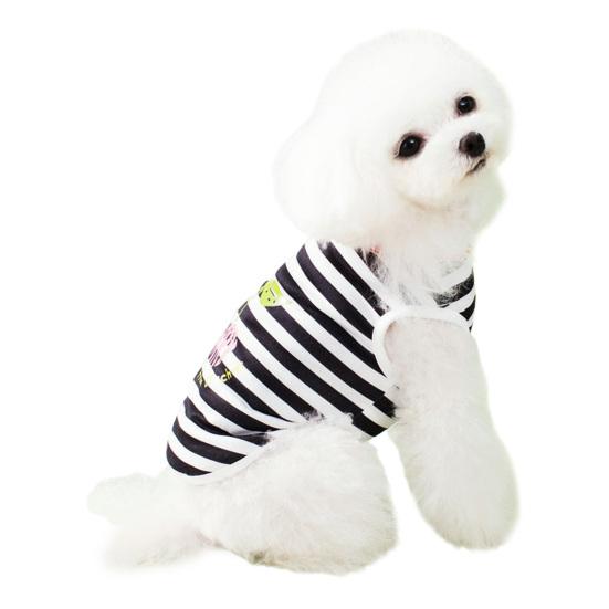 Hundeshirt, atmungsaktiv, schnell trocknend, hohe Elastizität, weiches Tragegefühl, Anti-Pilling, bequem, lässig, für Welpen, Hunde, gestreift, Heimtierbedarf