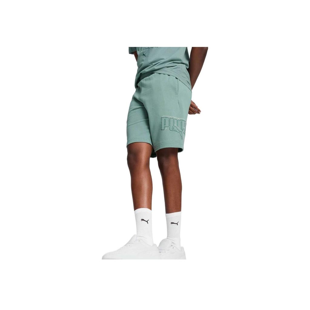 Puma Comfortable Simple Mid-Waist Loose Casual Shorts Men shorts Green 687671-30