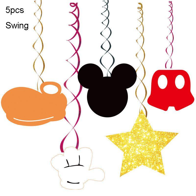 Theme Mouse Cartoon Party Supplies Decoration Red Birthday Party Decor