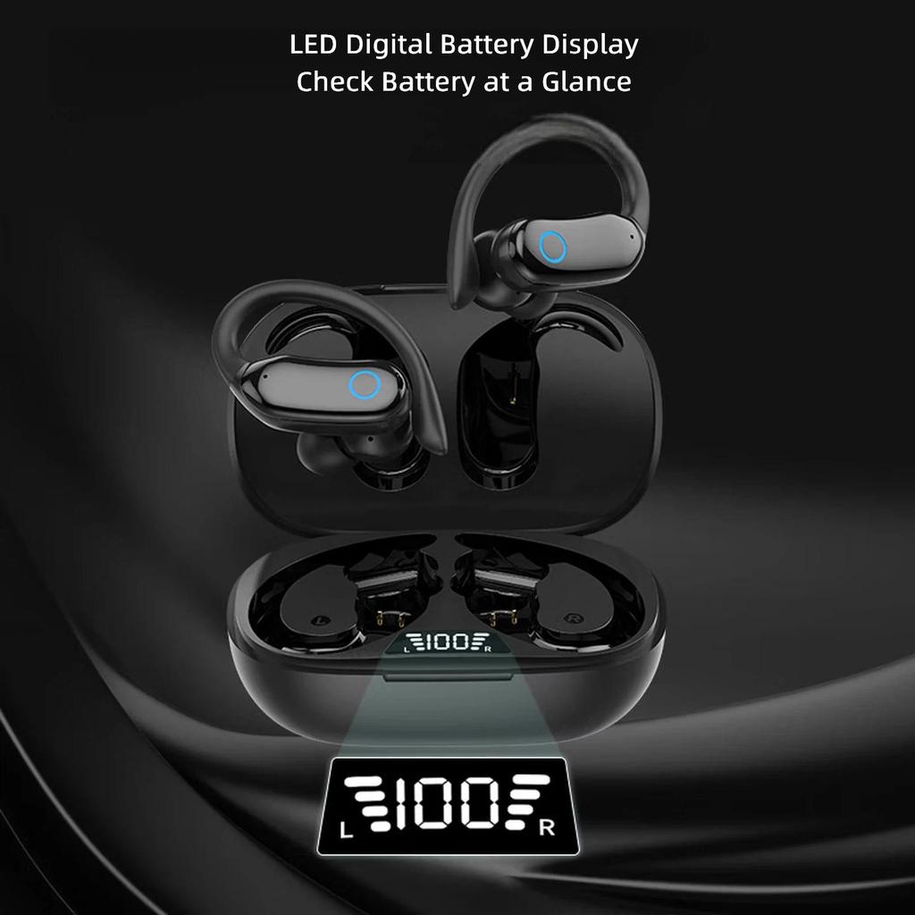 Newmine Bluetooth Earphones, Ear-Hook Style [Washable], Long Battery Life, Noise Reduction