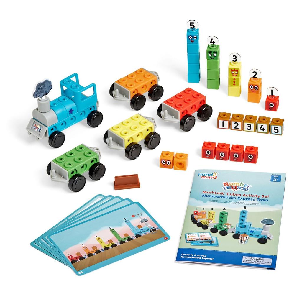 Numberblocks Math Link Cube Activity Set - Number Blocks Express Train - Number Play Up To 5 - Educational Toy for Ages 3 and Up - 96094 (Authentic Pr