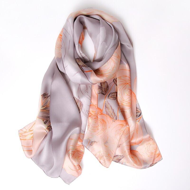 Hang Silk Road Chinese Style Mulberry Silk Scarf Shawl