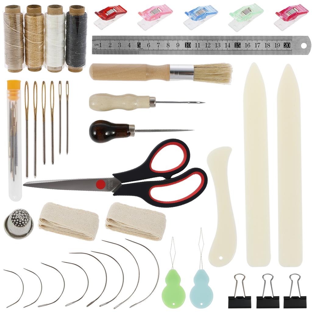 Hand Bookbinding Tools Kits Supplies Book Binding Kits Paper Folding Tool DIY Bookbinding Leather Crafts Tool Sewing Accessories