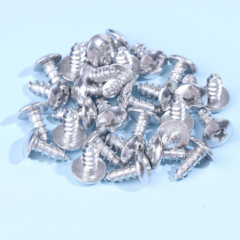 30Pcs/Pack M5*12Mm Universal Aluminum Alloy Motorcycle Cross Head Self Tapping Bolts Screws Nut Round Head Thread Diameter