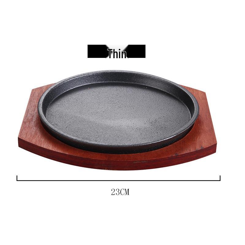 Round Thickened Cast Iron Griddle: Korean BBQ & Western Steak Pan