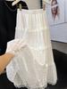 Lace Crochet Patchwork A-line Skirt: 2026 Spring Collection - High Waist Slimming Umbrella Design for Women