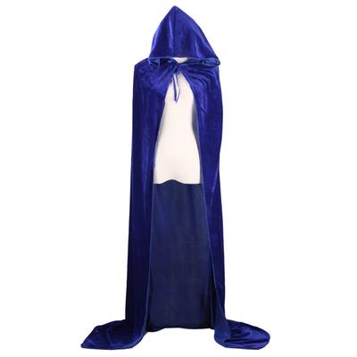 Cosplay Costume Halloween Grim Reaper Cloak Wizard Witch Prince Princess Golden Velvet Cloak Cloak