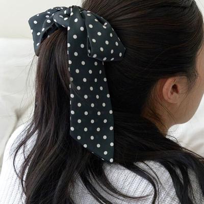Geegee Punkt-Scrunchie mit Schleife - schwarz
