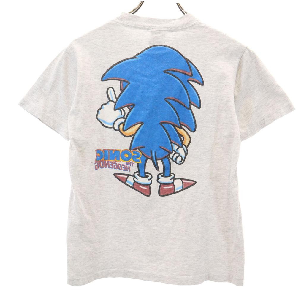 anbil 90s Old USA made movies Sonic the Hedgehog Sega Short sleeve Single stitch double-sided print movie T-shirt Kid's Used
