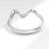 VENTFILLE 925 Sterling Silver Zircon Rings For Women Simple Fashion Ripple Luxury Valentine's Day Ring Jewelry Dropshipping