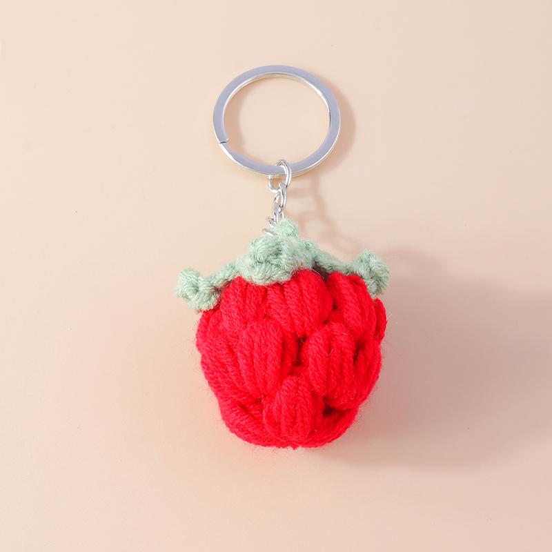 Lovely Handmade Knitted Pig Keychain Crocheted Animal Key Rings Pendant for Women Girls Handbag Charms DIY Jewelry Gifts