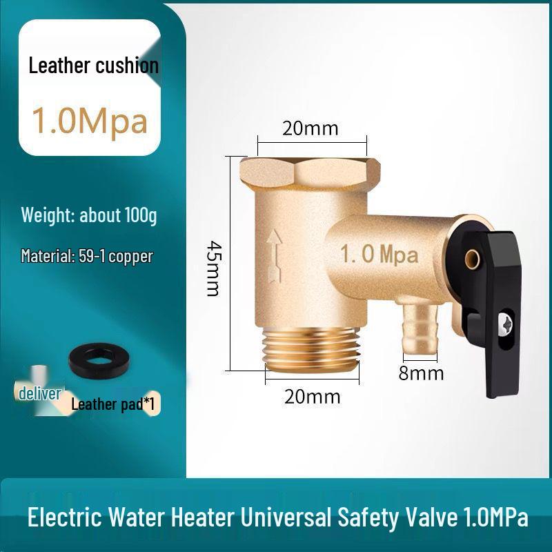 Universal Copper Electric Water Heater Valve Kit: Safety, Pressure Relief, Reducing, Check & Exhaust Valves