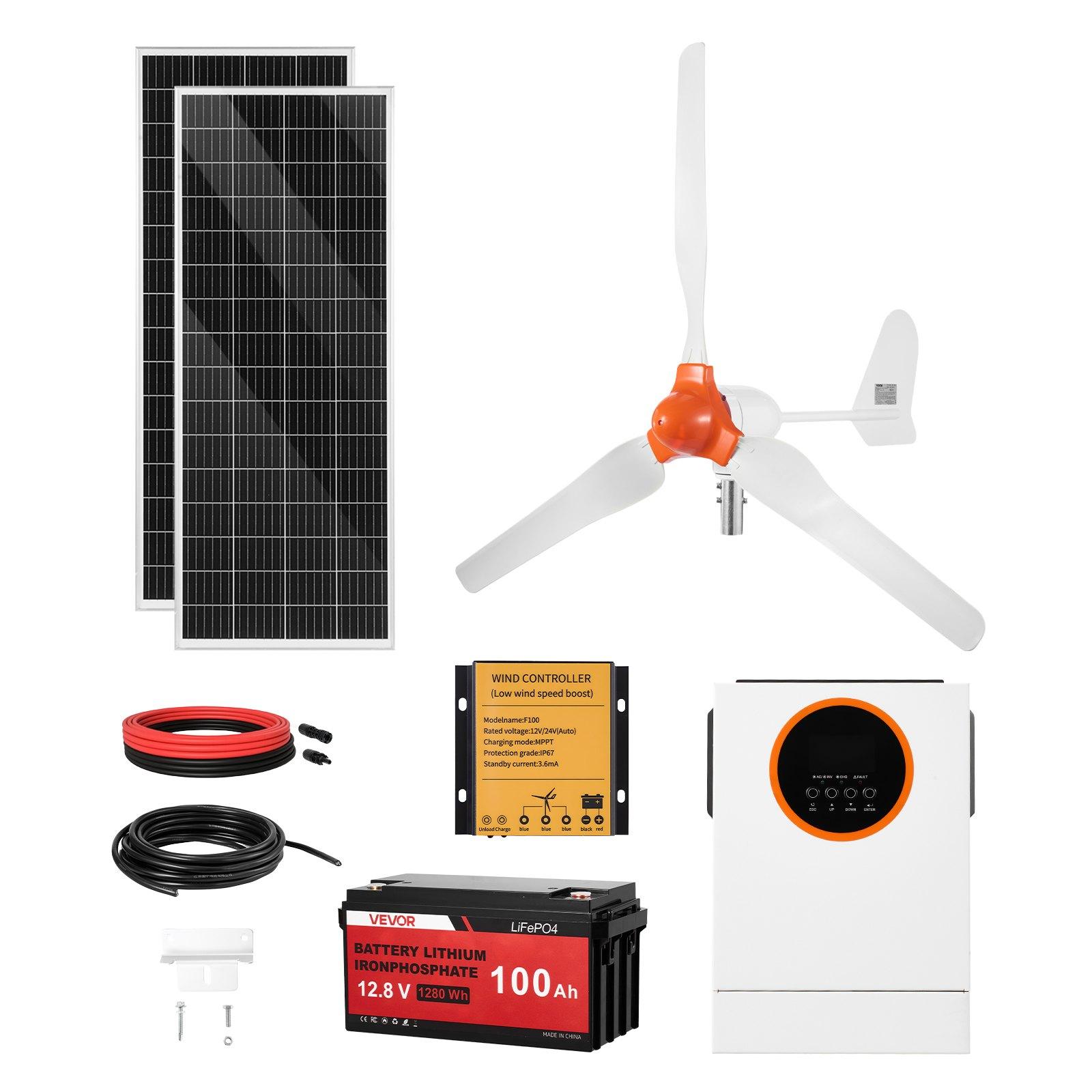 VEVOR 12V 600W Solar Wind Power