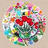 50-Piece Tulip Flower Graffiti Stickers - Cartoon, Fresh, Creative, Waterproof DIY for Phone Cases and Luggage
