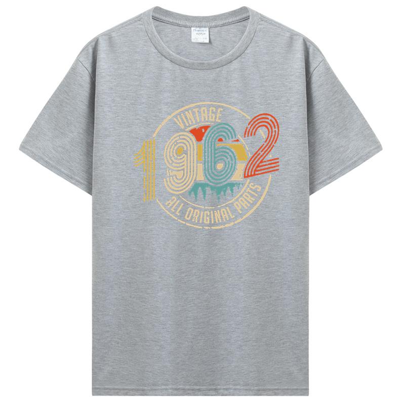 Vintage 1974 1962 1974 1982 All Original Parts Birthday Gifts Men T-Shirt Funny Tees Cotton T Shirt  Harajuku Streetwear