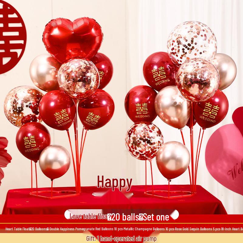 Complete Wedding Balloon Decoration Set for Aisle, Table, and Room