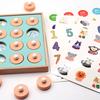 Memory Match Chess Peg Board Preschool Wooden Todler Puzle Pulzze for Kid 4 Years Old Girl Learning English ABC Alphabet Letters Numbers