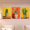 Mexican Cactus Print Colorful Cactus Watercolor Poster Boho Cactus Print Mexico Nature Landscape Botanical Canvas Painting