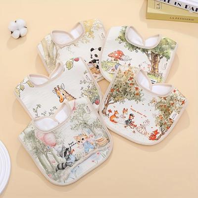 Soft Cotton Baby Bibs Waterproof Baby Care Burp Clothes Absorbent Washable Eating Protector for Girls Boys