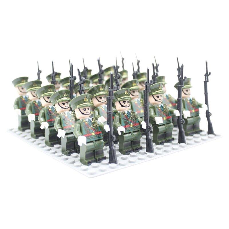 24 Stück Militärserie - Soldatenfiguren für Die Drei Militärischen Einheiten Bausteine Spielzeug