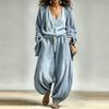 1116 Ensemble trois pièces décontracté pour femmes européennes et américaines, gilet, bloomer, cardigan tricoté