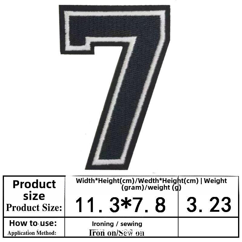 Embroidered Alphabet & Number Jersey Patch Armband Badge