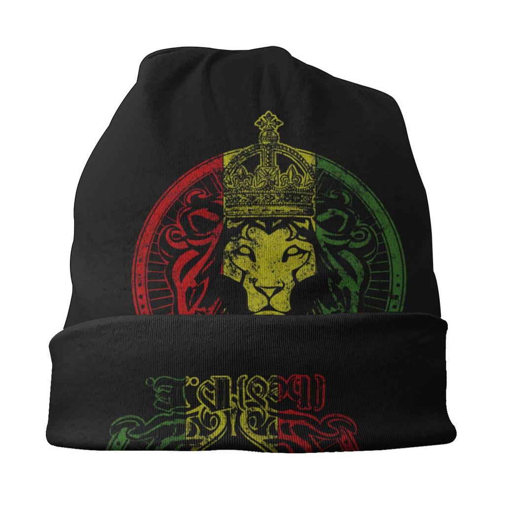 Rasta Reggea Lion Irie Spiritual Bonnet Hat Strickmütze Fashion Outdoor Skullies Beanies Hat Unisex Damen Warm Dual-Use Caps