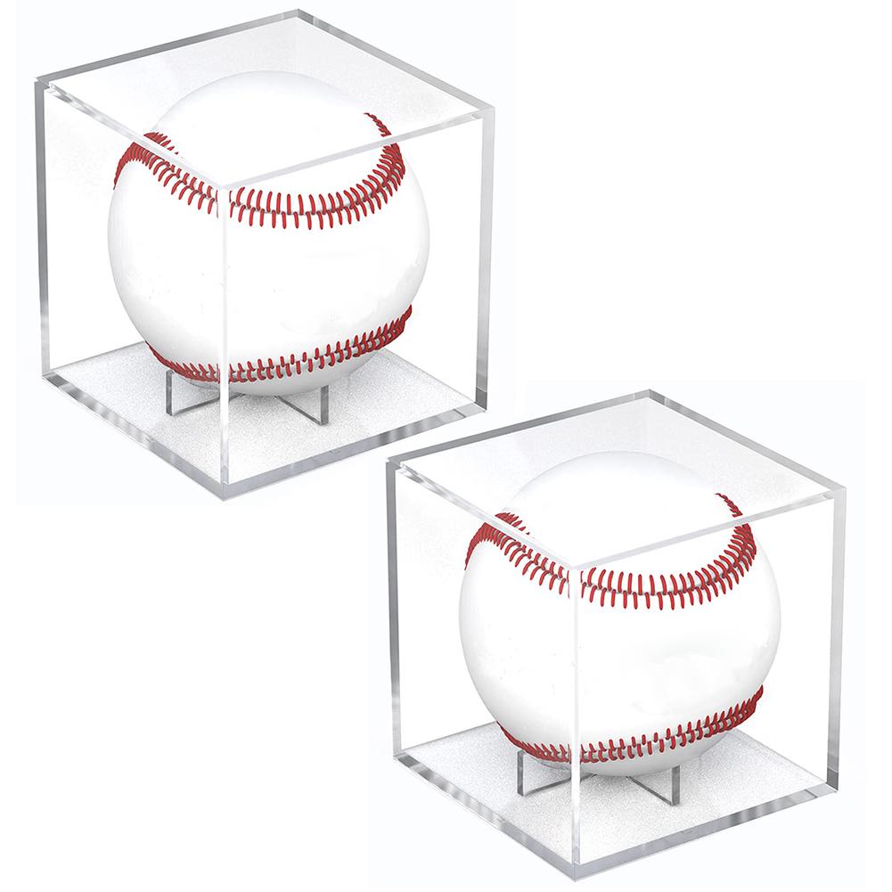Clear Baseball Box Display Acrylic Transparent Baseball Organizer Case Dustproof UV Protection Perfit For Memorable Collection