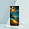 Soft TPU Transparent Phone Case for iPhone 16 15 14 13 12 11 Pro Max XR 8 7 Plus XR Starry Night Art Aesthetic Beach Night View